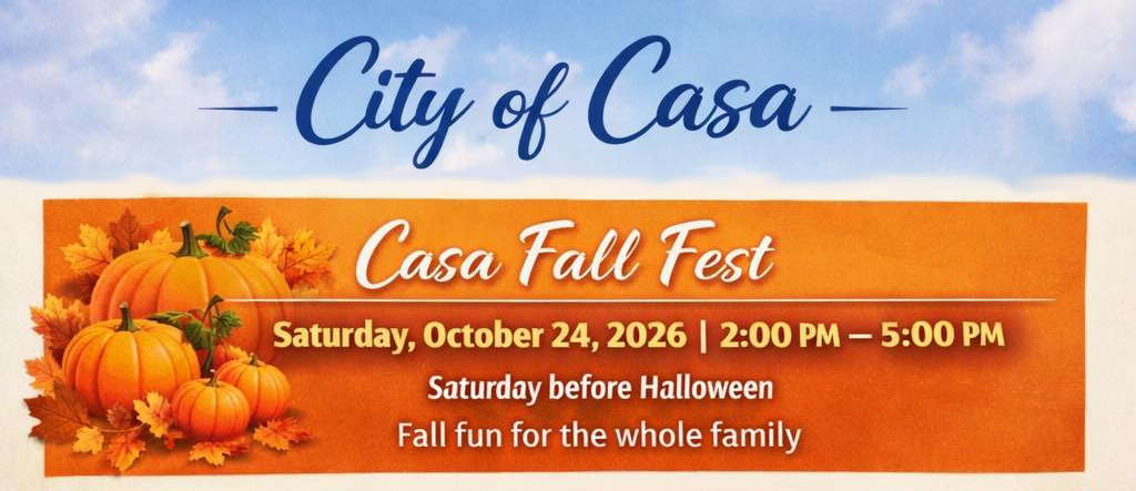 Casa Fall Fest Saturday, October 24, 2 p.m. Saturday before Halloween